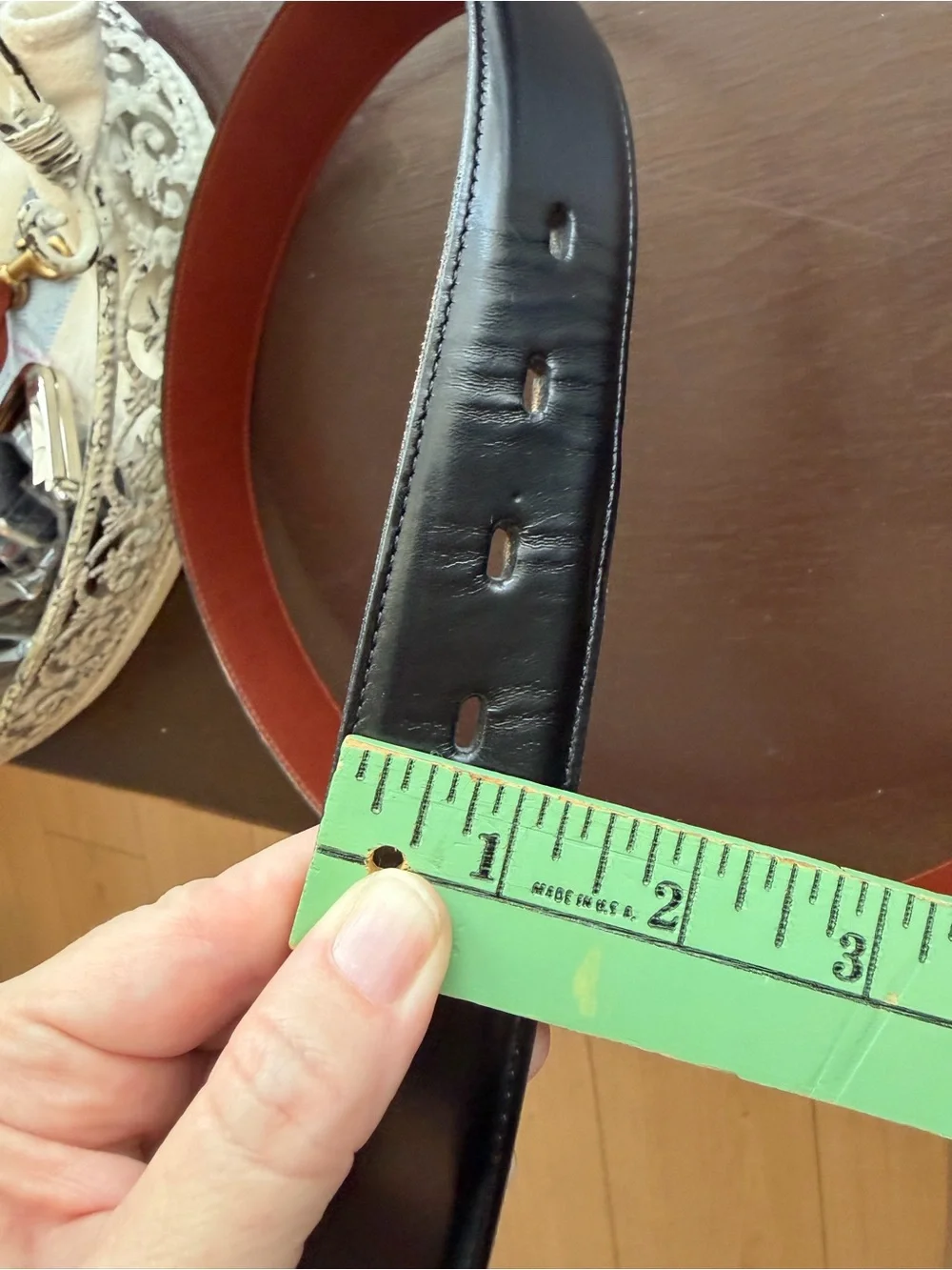 COACH Belt Size M Brass Hardware Black Leather Made in Italy 35”